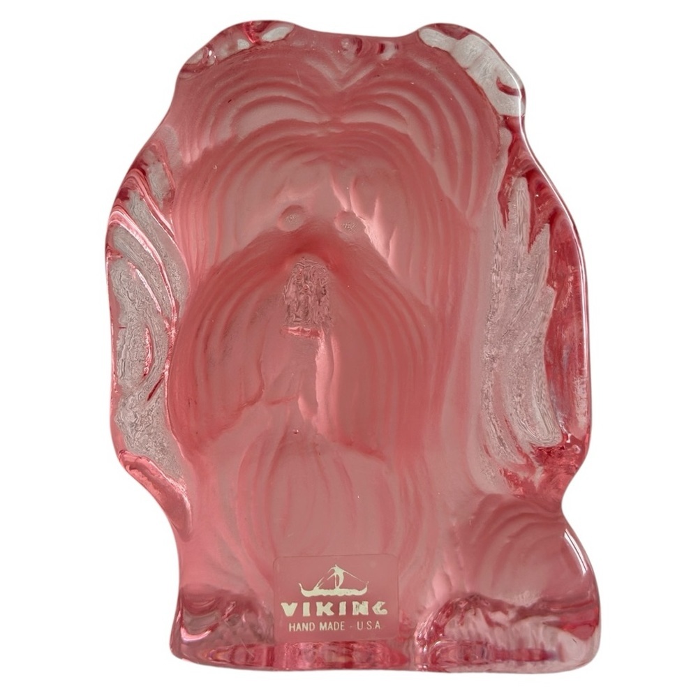 Viking Glass Yorkie Terrier Dog Paperweight - Picture 2 of 3
